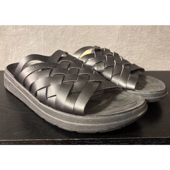 MALIBU SANDALS Zuma EVO Vegan Leather Black Men's Size 13 Sandals - Picture 1 of 9